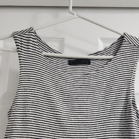 Final Touch Black and White Striped Tank Top - Picture 3 of 6